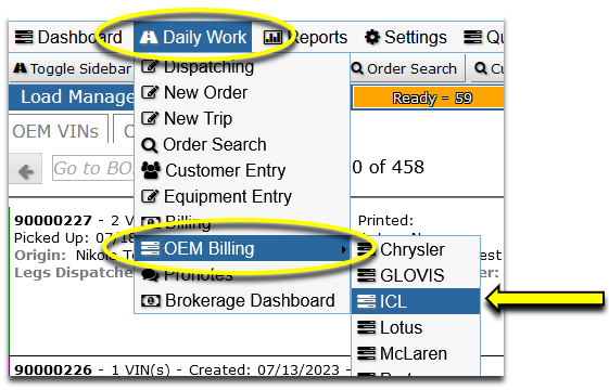 ICL Invoicing – GoPhore - Auto Carrier Software
